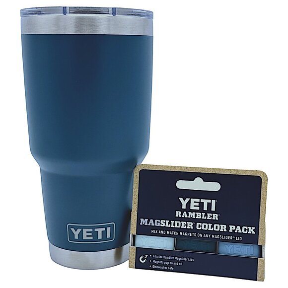 LASER ENGRAVED PERSONALIZATION YETI 30oz. TUMBLER W/3PK MAGSLIDERS - AGAVE TEAL - Picture 1 of 2